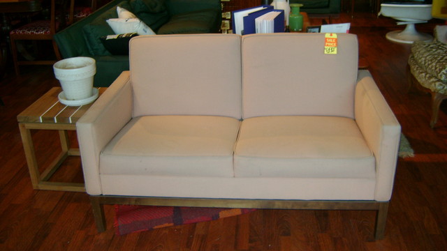 Vintage Steelcase love-seat $1295.00, newly reuplostered in woven fabric, Call 510.435.4710