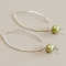 Sterling marquis earrings with peridot freshwater pearls.  $25
