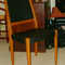 Set of 4 Danish Modern teak dining chairs newly upholstered $895.00